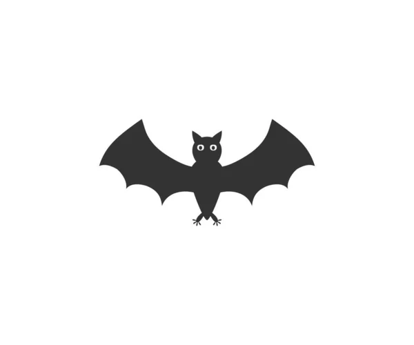 Halloween, horror, ícono de murciélago. Ilustración vectorial, diseño plano. — Vector de stock