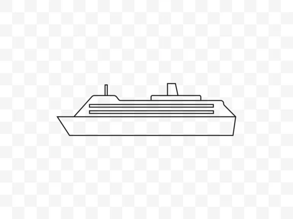 Morze Statek Wysyłka Ikona Wektor Ilustracja Płaska — Wektor stockowy