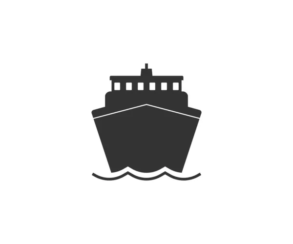 Sea Ship Shipping Icon Vector Illustration Flat — Stock Vector