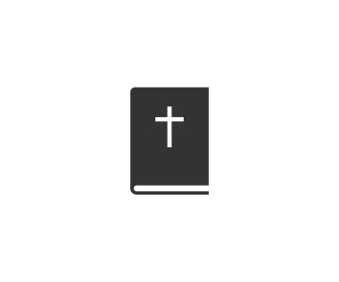 Bible, kitap haç simgesi vektörü