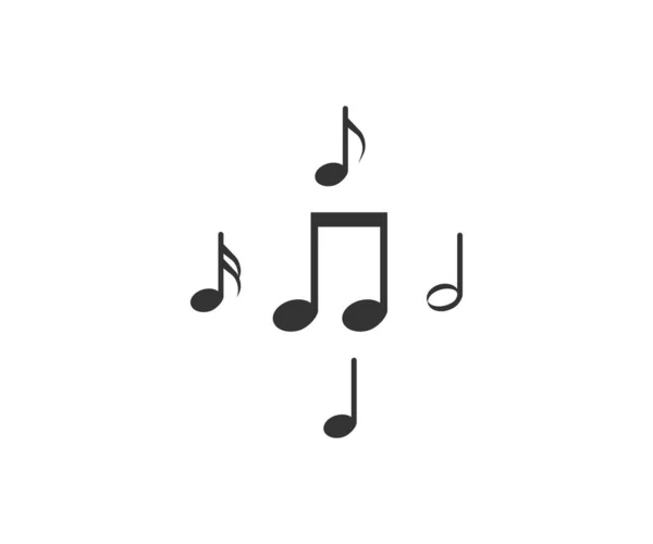 Ήχος Μουσική Σημείωση Εικονίδιο Σημειώσεις Διάνυσμα Εικόνα Επίπεδη — Διανυσματικό Αρχείο