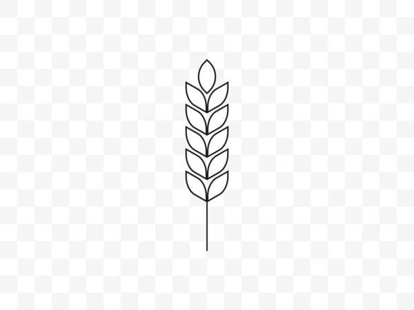 Illustration Vectorielle Design Plat Blé Emblème Agriculture Céréalière — Image vectorielle