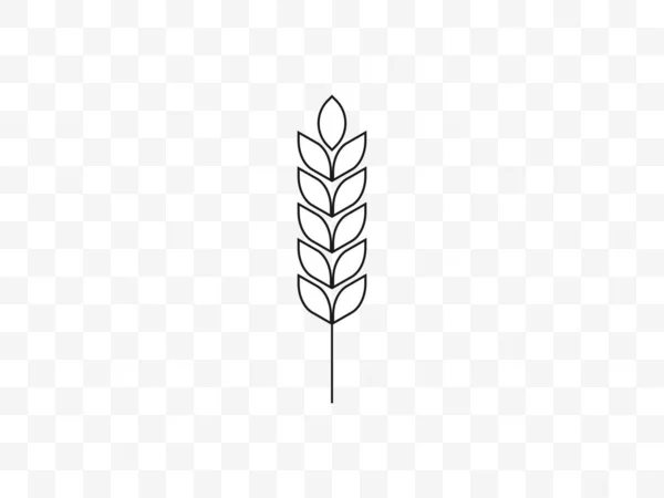 Ilustración Vectorial Diseño Plano Trigo Agricultura Grano Cultivo Icono — Vector de stock