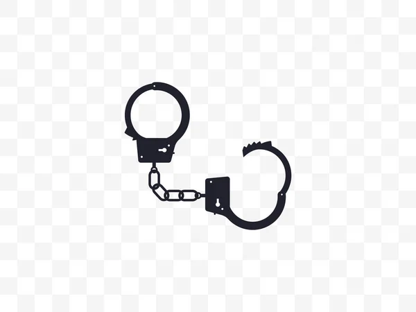 Handcuffs Arrest Icon Vector Flat — Stock Vector