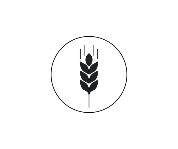 Trigo, cosecha, grano, icono de la agricultura. Ilustración vectorial, diseño plano. — Vector de stock