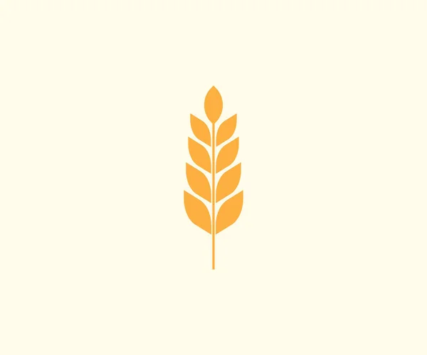 Vector Illustration Flat Design Wheat Crop Grain Agriculture Icon — Stock Vector