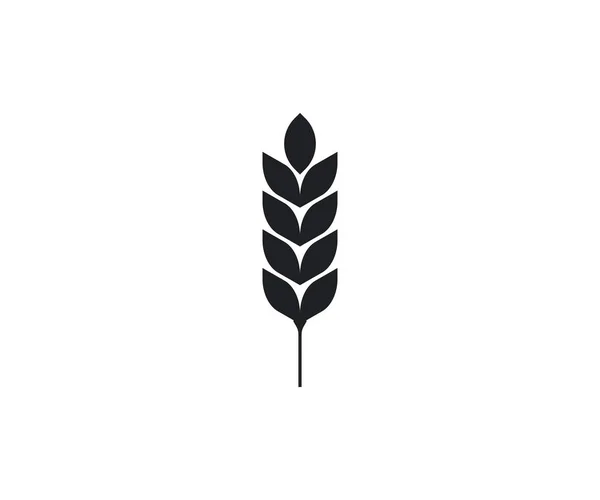 Ilustración Vectorial Diseño Plano Trigo Agricultura Grano Cultivo Icono — Vector de stock
