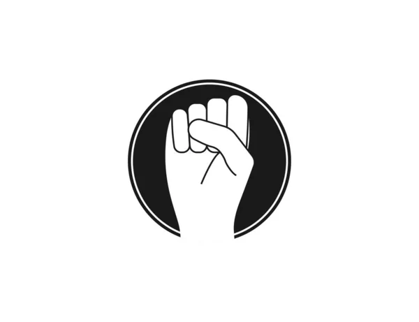 Bump Fist Icon White Fone Вектор — стоковый вектор