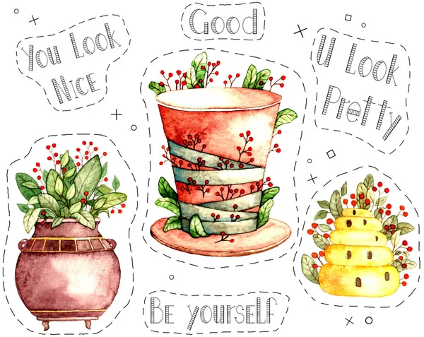 watercolor cute sticker pack