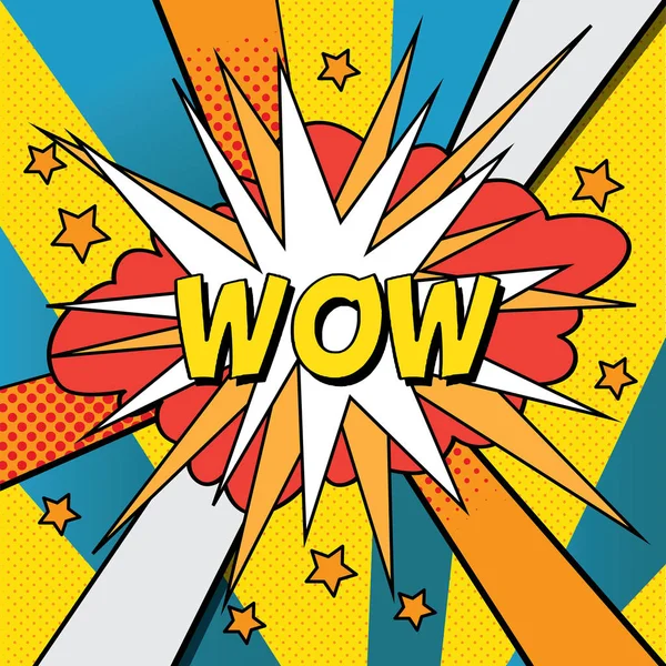 Pop art comic wow illüstrasyon