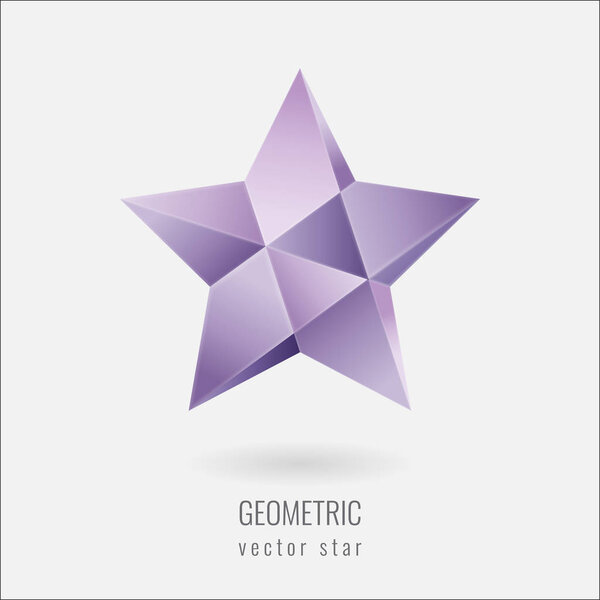 Low poly star logotype