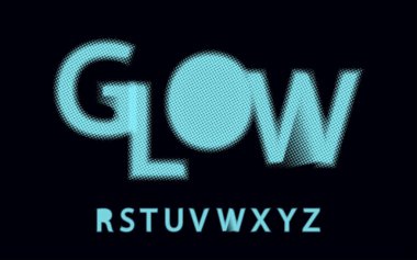 Noktalı resim yazı tipi alfabe r s t sıklığı w x y z u v kızdırma