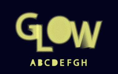 Noktalı resim yazı tipi alfabe kızdırma a, b, c, d, e, f, g, h