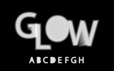 Noktalı resim yazı tipi alfabe kızdırma a, b, c, d, e, f, g, h,