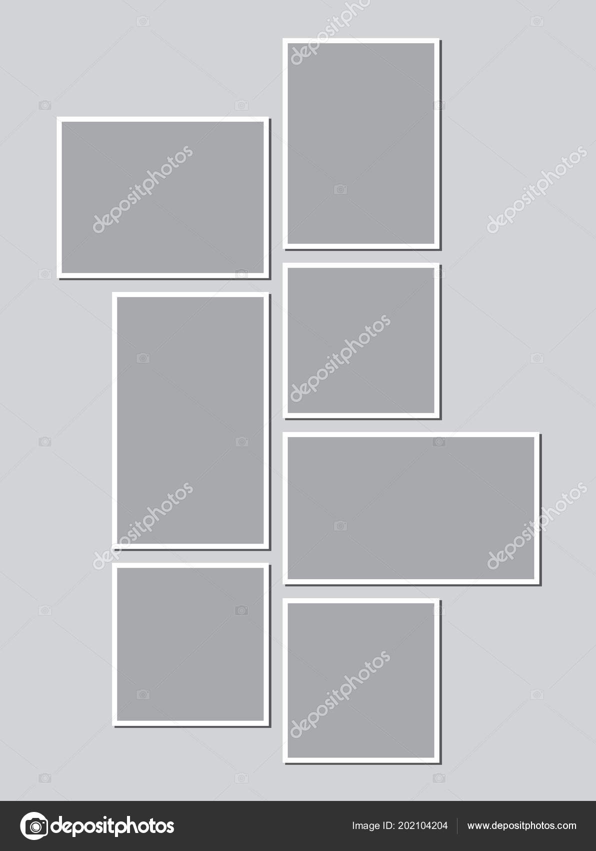 Templates Collage Frames For Photo Or Ilration Stock Vector Templates Collage Frames For Photo Or Ilration Montage Frame Template Vector Mood Board Branding Presentation Moodboard Logo