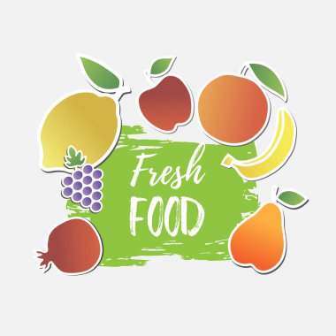 Taze gıda vektör afiş.