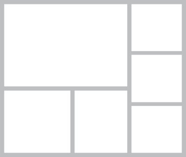 Kare fotoğraf veya çizim için şablonlar kolaj.