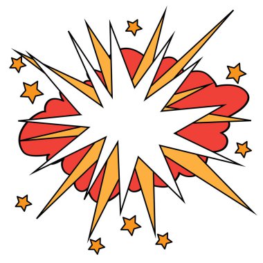 Komik konuşma balonu. Patlama pop sanat bunner.