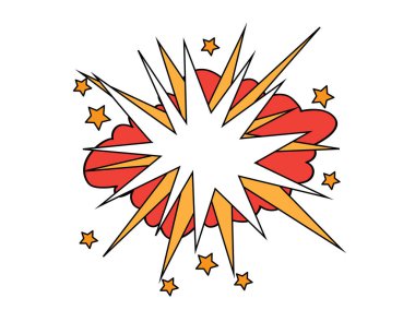 Komik konuşma balonu. Patlama pop sanat bunner.