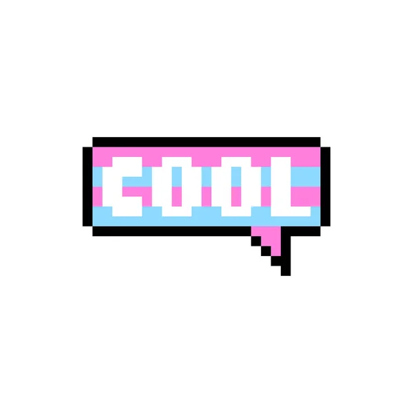 Vector pixel woord cool — Stockvector