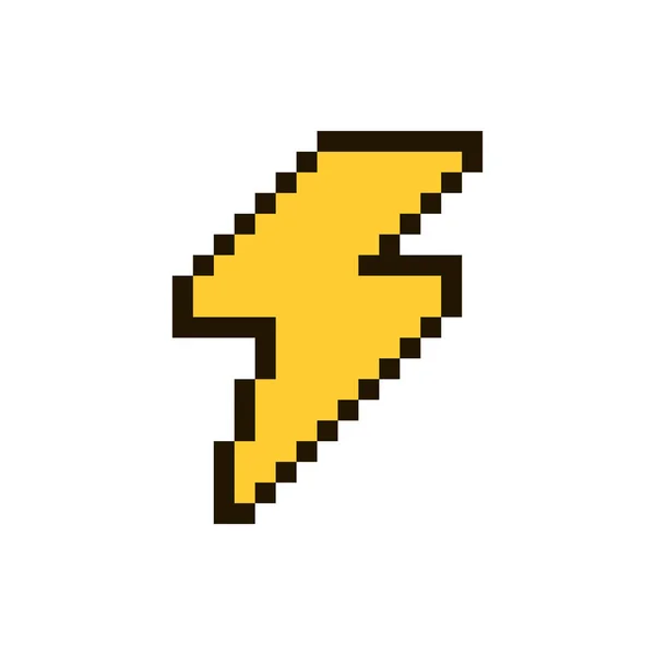 Lightning pixel vector — Stock Vector