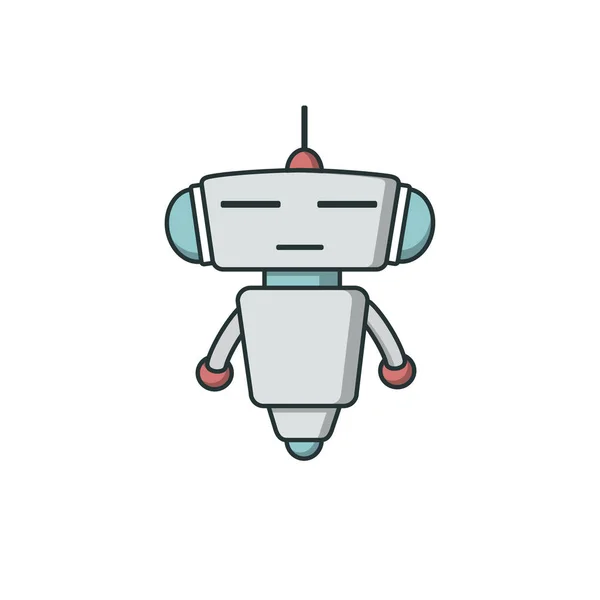 Vector robot icono plano — Vector de stock