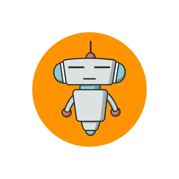 Lindo robot de contorno . — Vector de stock