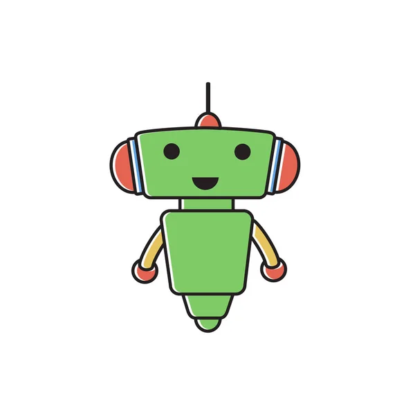 Lindo icono robot — Vector de stock