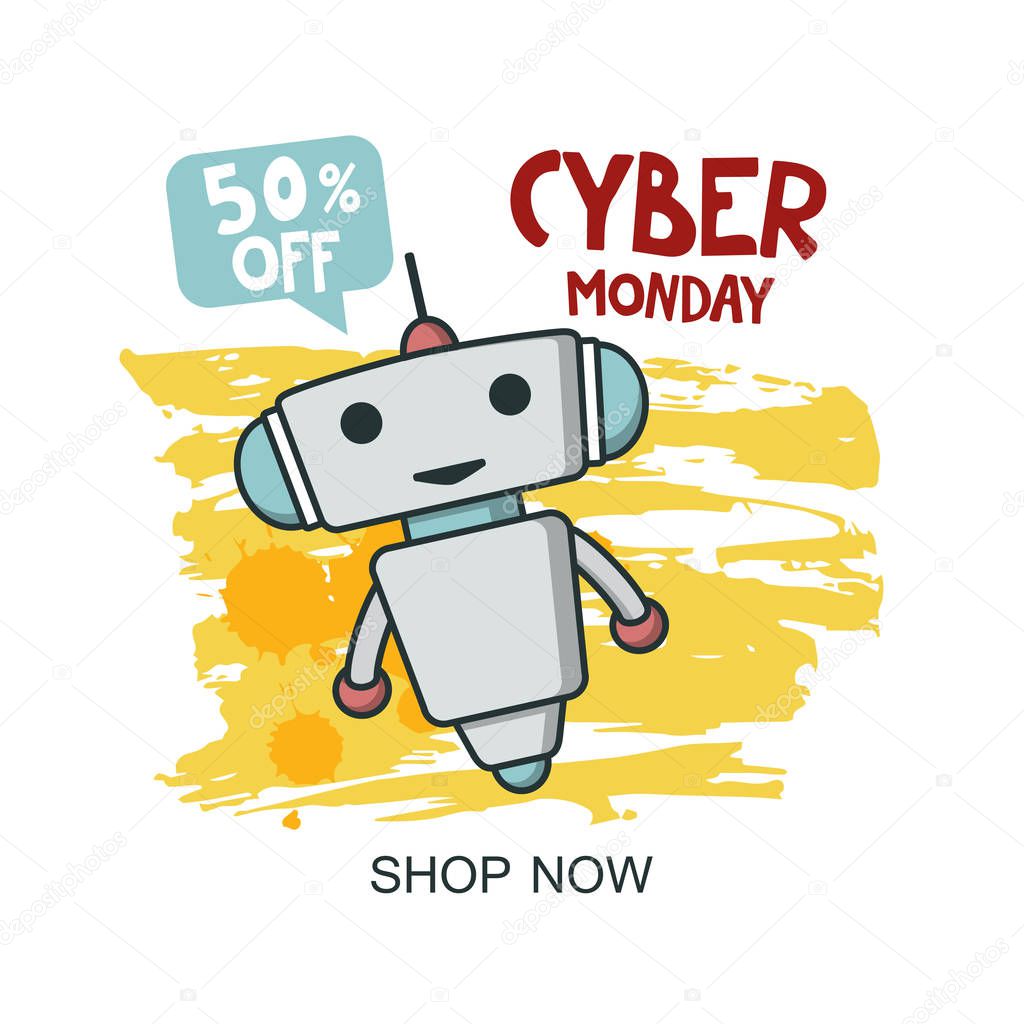 Cyber monday sale promo banner