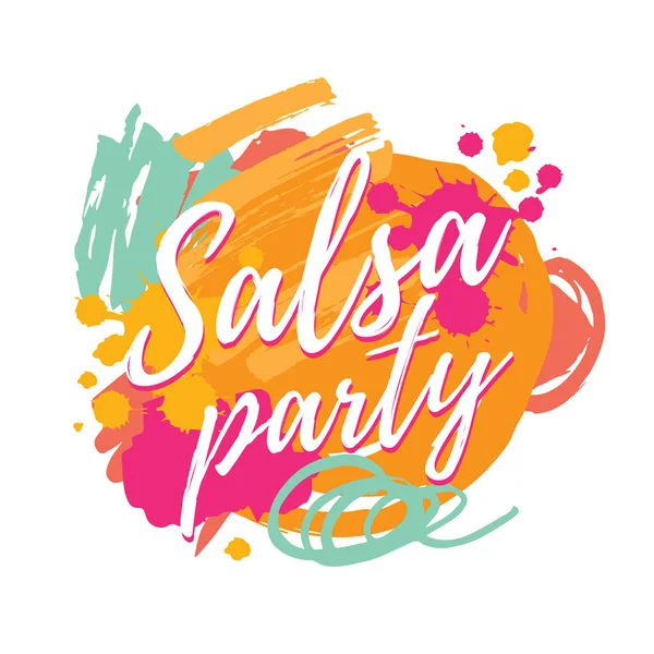 Salsa party vector logotype — Stock Vector