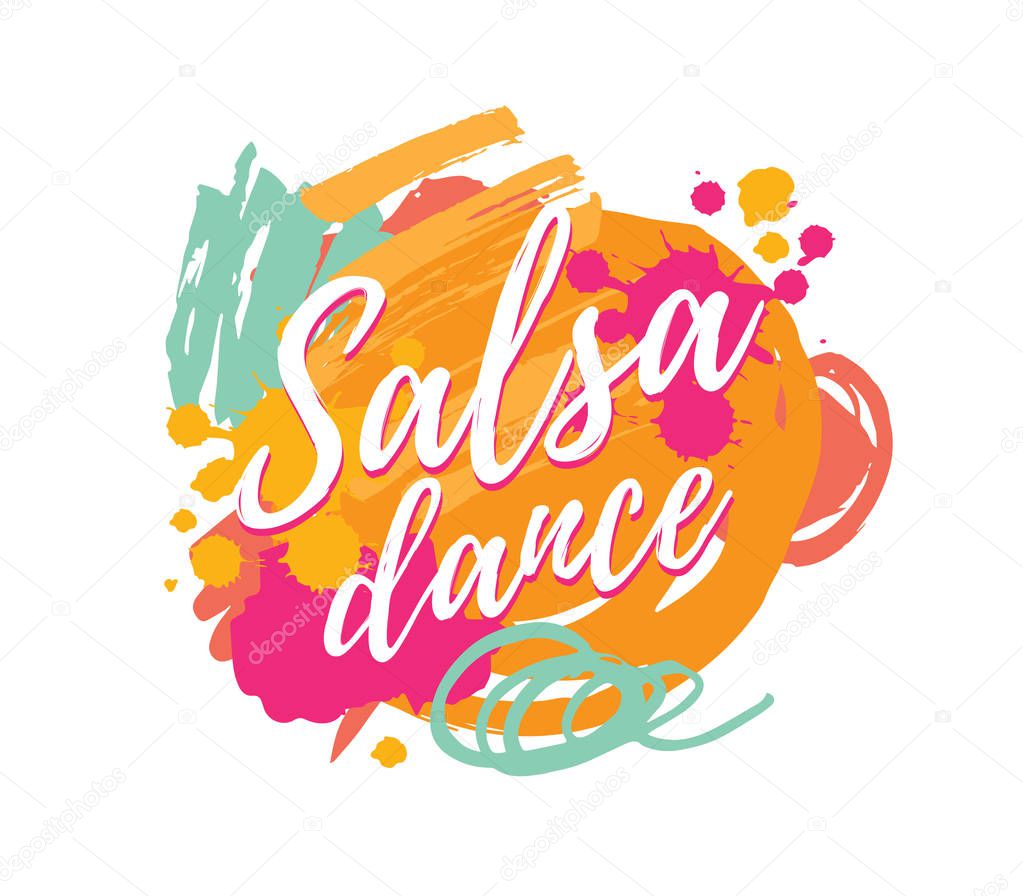 Salsa party vector logotype
