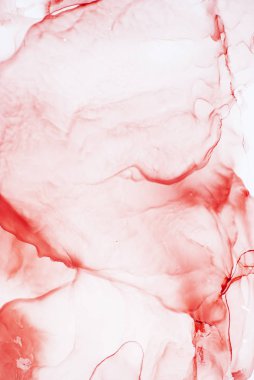 Kırmızı mürekkep, boya, soyut. Portre resim. Renkli soyut resim arka plan. Alkol mürekkep modern soyut resim, modern çağdaş sanat.