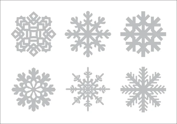 Sneeuwvlokken vector set — Stockvector