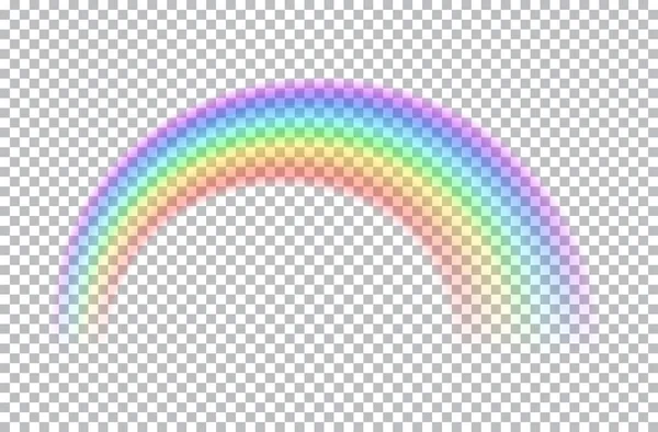 Farbenfroher transparenter Regenbogen. — Stockvektor