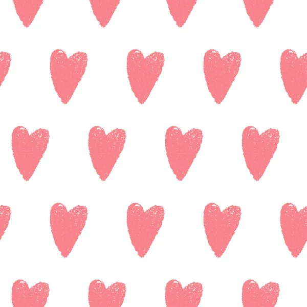 Patrón de corazón inconsútil rosa — Vector de stock