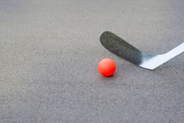 Zwarte Witte Polo Stick Voor Het Spelen Met Een Rode — Stockfoto