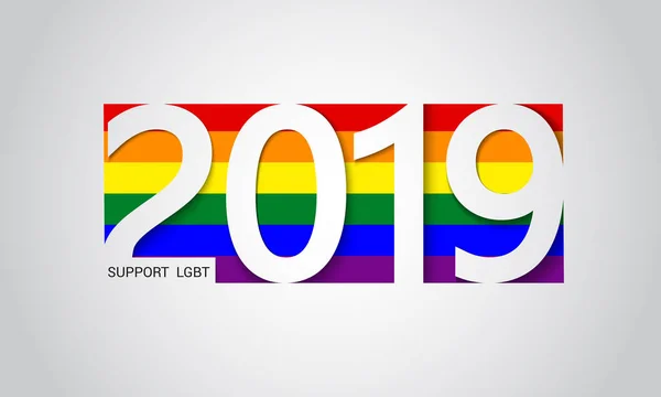 Bandeira do arco-íris LGBT Multicolorido Abstrato Fundo Geométrico — Vetor de Stock