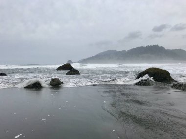 California sahilinde kış 