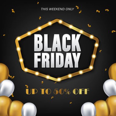 Tameplate veya afiş için siyah Cuma satış