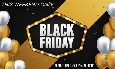 Tameplate veya afiş için siyah Cuma satış