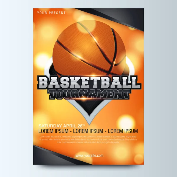 Basketball poster design. Vector illustration