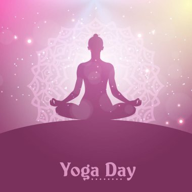 abstract yoga day background vector illustration clipart