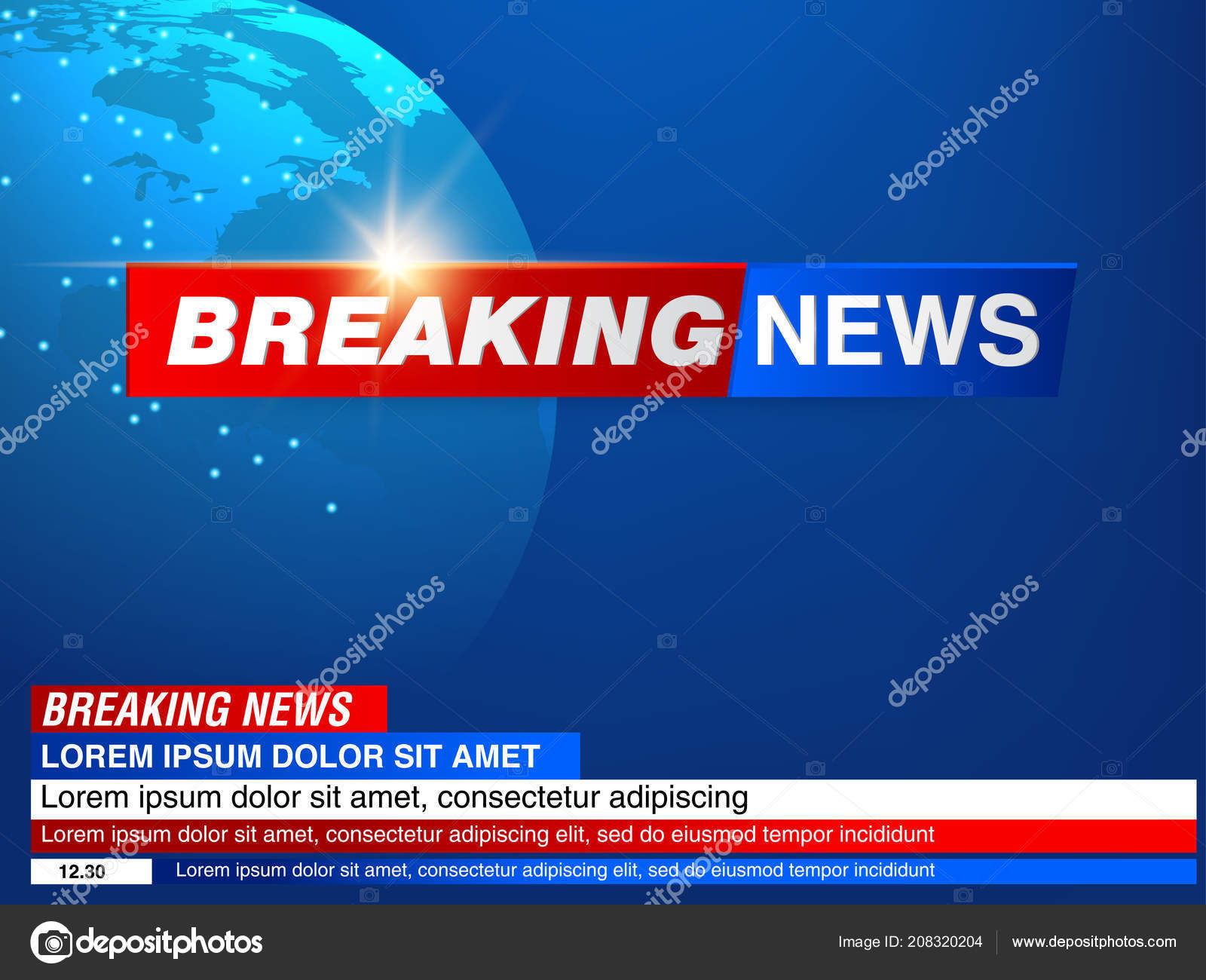 Breaking News Live World Map Background Business Technology News Background  Stock Vector Image by ©temynovian #208320204