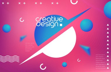 Vektör tasarım şablonu ve trendy parlak renkleriyle soyut sıvı şekiller, boya sıçramalarına, mürekkep damlaları ve kopya alanı metin - fütüristik poster, afiş ve kapak tasarımları için çizimde