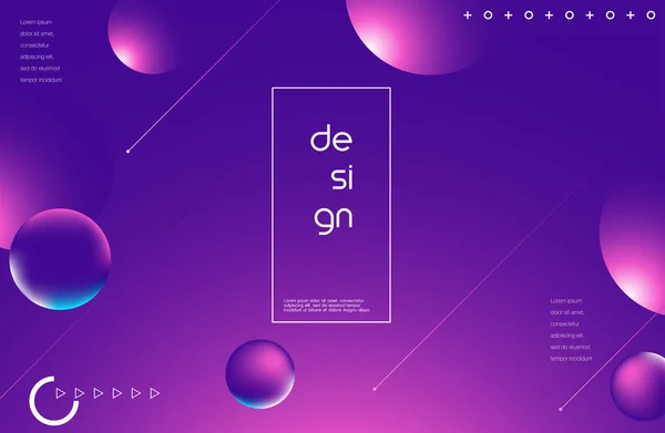 Flytande Färg Bakgrundsdesign Flytande Gradient Former Sammansättning Futuristisk Design Affischer — Stock vektor