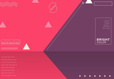 Vektör tasarım şablonu ve trendy parlak renklerde illüstrasyon 