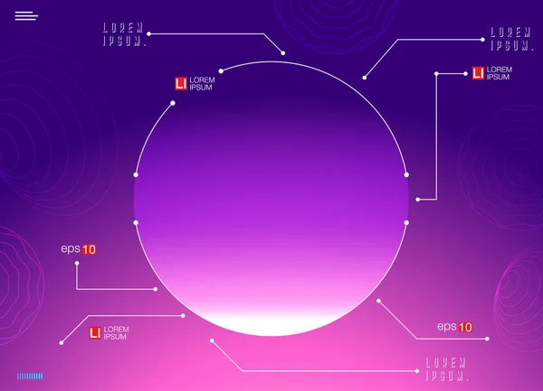 Renkli Geometrik Arka Plan Tasarımı Sıvı Şekiller Kompozisyon Trendy Gradyanlar — Stok Vektör