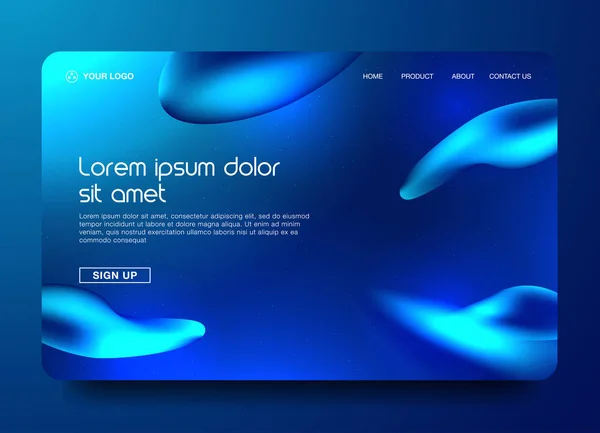 Website Landing Page Hintergrund Modernen Abstrakten Stil — Stockvektor