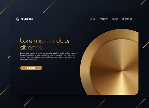 Trendi Leszállás Oldal Website Vektor Sablon Design — Stock Vector
