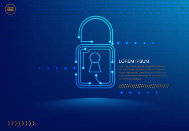 Koruma mekanizması, sistem gizlilik. Vektör çizim